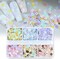 6 Grids Colorful Flowers Nail Art Glitter Sequins (multicolour)